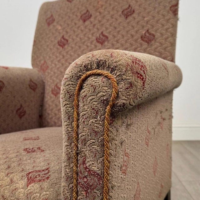 Antique English Mahogany Lounge Chair For Sale - Image 12 of 13