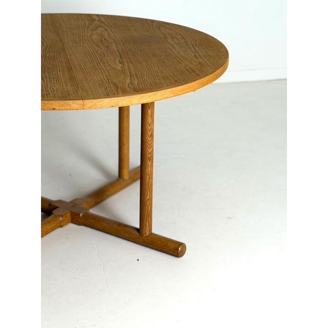 Kurt Østervig Round Oak Dining Table from Kurt Østervig, 1950s For Sale - Image 4 of 7