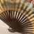 Mid Century Monumental Hand-Painted Figural Chinoiserie Wall Fan: Woman in Garden For Sale - Image 4 of 12