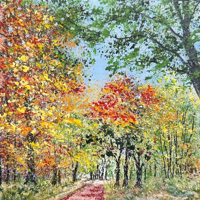 2020s "Country Lane" Contemporary Original Impressionist Style Landscape Painting by Deb Bossert For Sale - Image 5 of 6