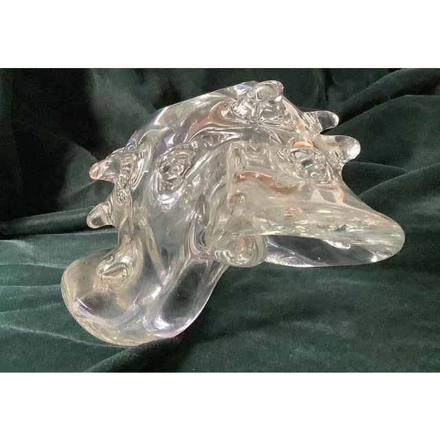 1950s 1950s Vintage Zanetti Licio Murano Glass Conch Shell Sculpture, Signed For Sale - Image 5 of 7
