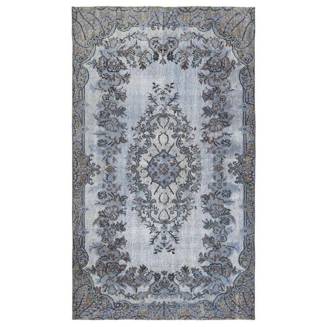 Textile Turkish Hand Carved Rug For Sale - Image 7 of 7