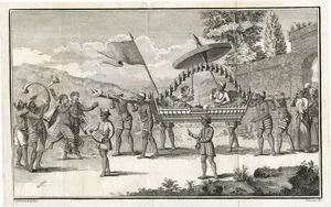 Sonnerat, Illustration of an Indian Nobleman and Noblewoman in a Sedan Chair, 1782, Print