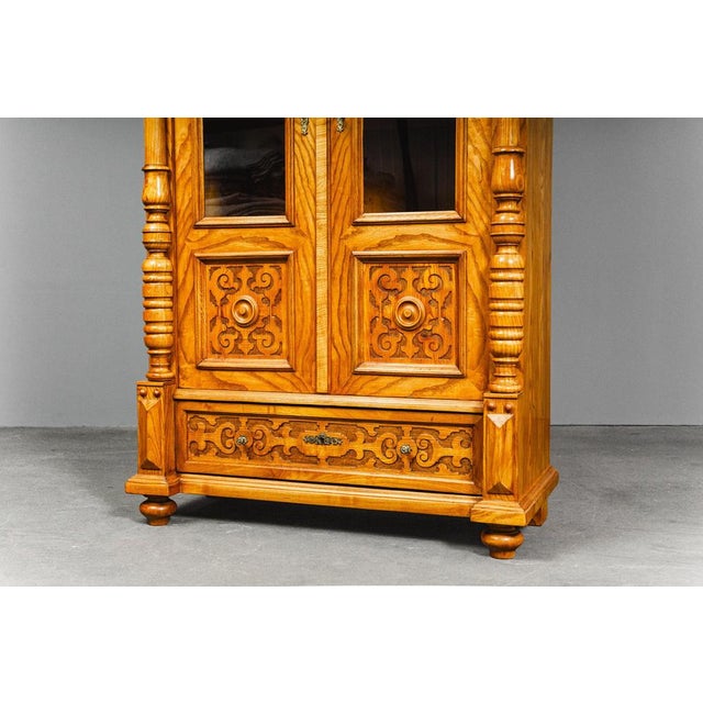 Gründerzeit Bookcase in Elm For Sale - Image 13 of 18