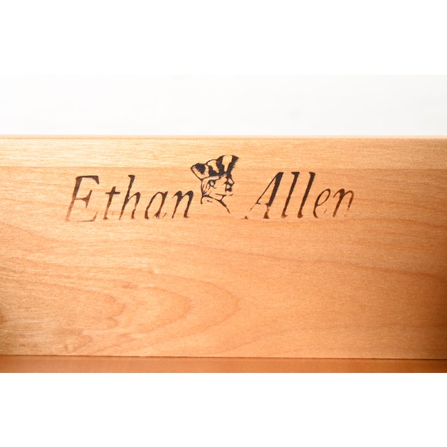 Green Ethan Allen Georgian Green Lacquered Dresser or Credenza, Newly Refinished For Sale - Image 8 of 14