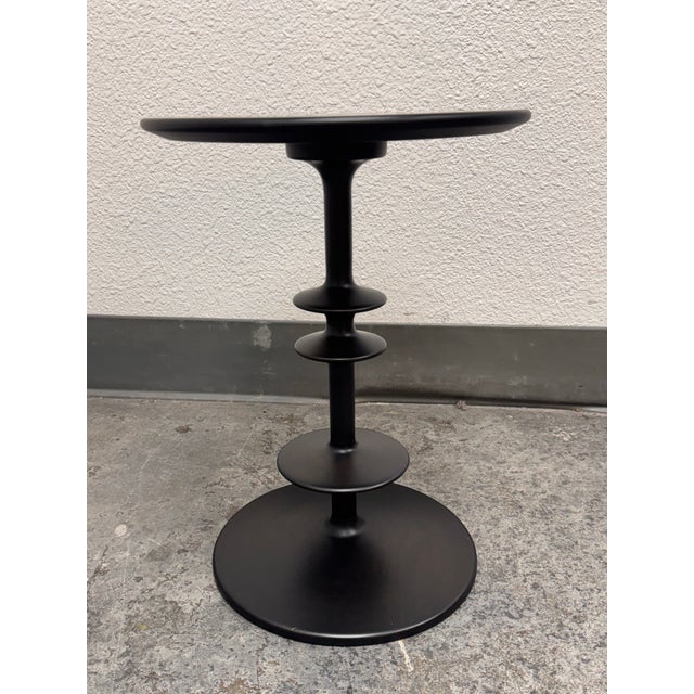 Traditional Room & Board Parks Three-Disk Round End Table For Sale - Image 3 of 12