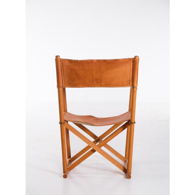 Set of Mk 16 Foldable Armchairs attributed to Mogens Koch, Denmark, 1960s For Sale - Image 6 of 10