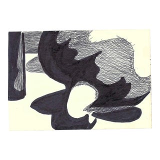 1960s Robert Angeloch Abstract Modern Drawing For Sale