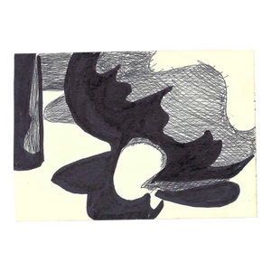 1960s Robert Angeloch Abstract Modern Drawing