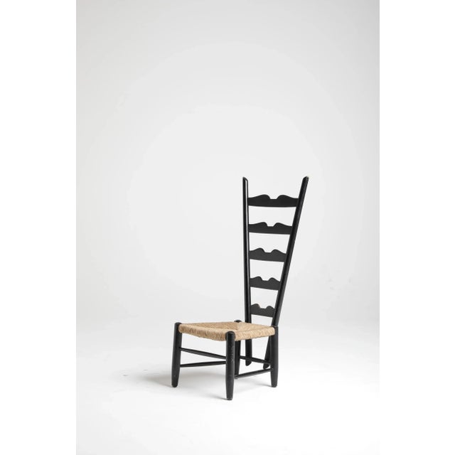 Chair in Wood and Wicker attributed to Gio Ponti for Casa and Giardino, 1939 For Sale - Image 3 of 10