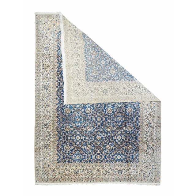 Extremely Fine Persian Nain HabibianRrug Wool & Silk 8'3'' x 11'9''.