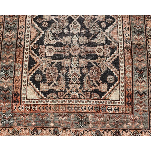 Antique Persian Hamadan Rug by Keivan Woven Arts With Sub-Geometric Design For Sale - Image 4 of 8