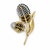 Modern Late 20th Century 18k Sapphire & Diamond Thistle Brooch For Sale - Image 3 of 3