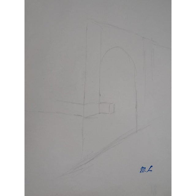 Modern Marie Laurencin, Building Study, Original Drawing For Sale - Image 3 of 5