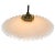 French White Opaline Milk Glass and Brass Pendant Lamp For Sale - Image 4 of 6