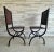 Spanish Style Iron and Leather Side Chairs For Sale In Dallas - Image 6 of 12