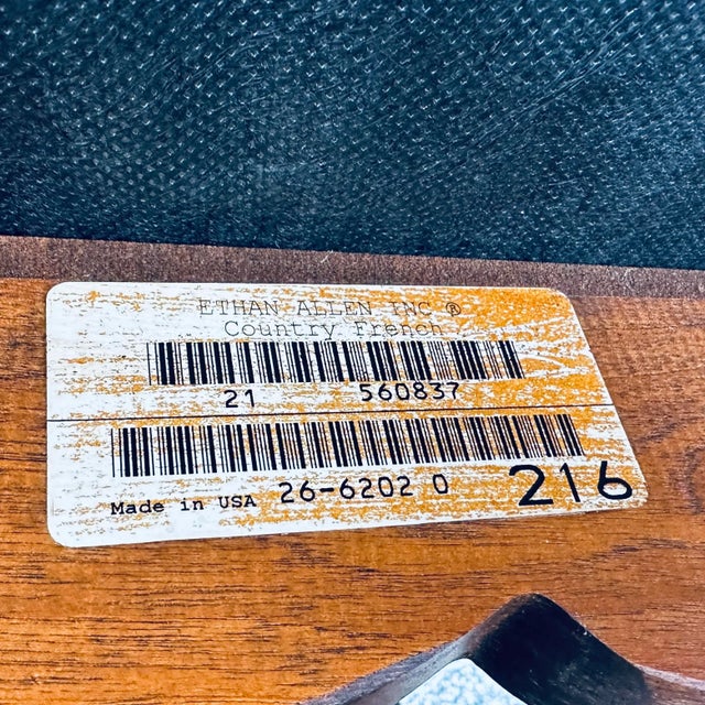 Ethan Allen Country French Dining Side Chairs 26-6202 Finish 216 Bordeaux (A) - a Pair For Sale - Image 11 of 12