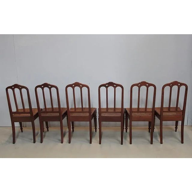Wood Antique Mahogany Dining Chairs, Set of 6 For Sale - Image 7 of 9