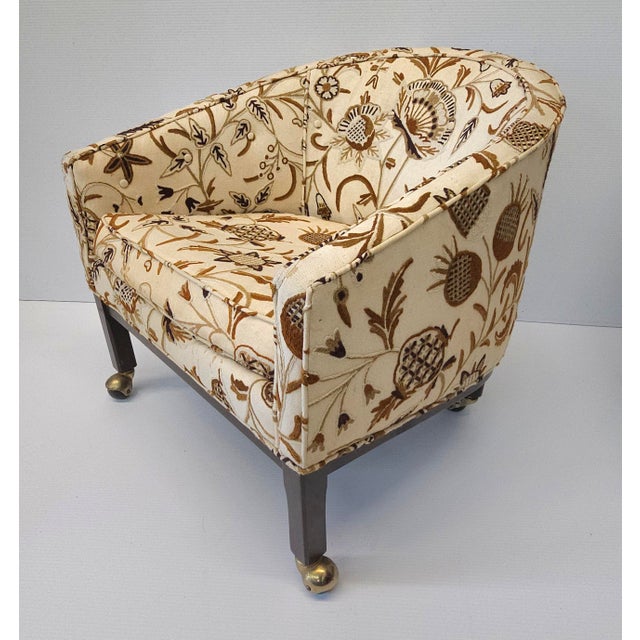 1960s 1960s Directional Petrified Needlepoint Cotton Felt Upholstered Lounge Chair For Sale - Image 5 of 11