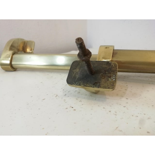 Gold Vintage Italian Brass Door Handles, 1940s, Set of 2 For Sale - Image 8 of 9