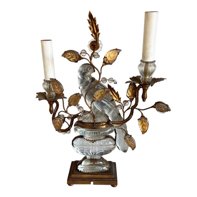 Table Lamps with Parrots and Urns from Maison Baguès, 1950s, Set of 2 For Sale - Image 4 of 6