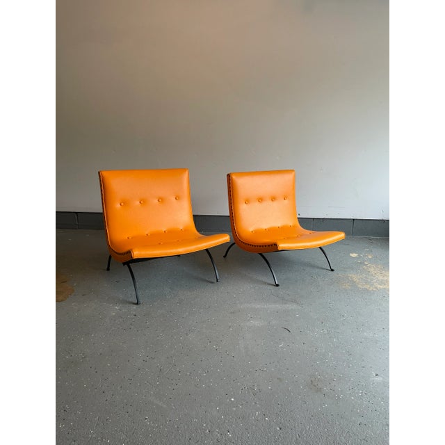 Mid-Century Modern Milo Baughman Scoop Lounge Chairs for James Mfg. Unmarked - a Pair For Sale - Image 3 of 12