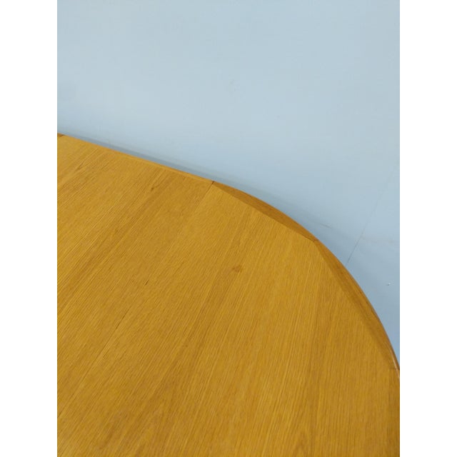 Vintage Mid Century Modern Oak Extendable Dining Table by Laurits M Larsens For Sale - Image 9 of 11