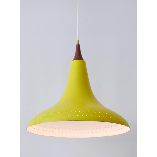 Gold Mid-Century Modern Perforated Aluminium Pendant Lamp, 1960s For Sale - Image 8 of 18