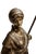 Antique French Spelter Figure "La Bucheronne" (The Wood Gatherer) on Original Wooden Pedestal A charming antique French...