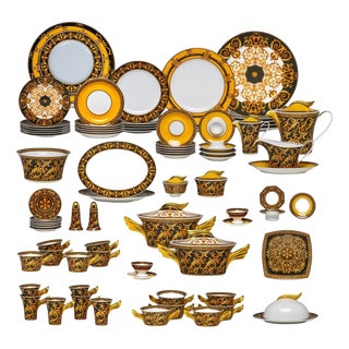 Barocco Ikarus Dinnerware Set by Gianni Versace for Rosenthal, 1990s, Set of 70 For Sale