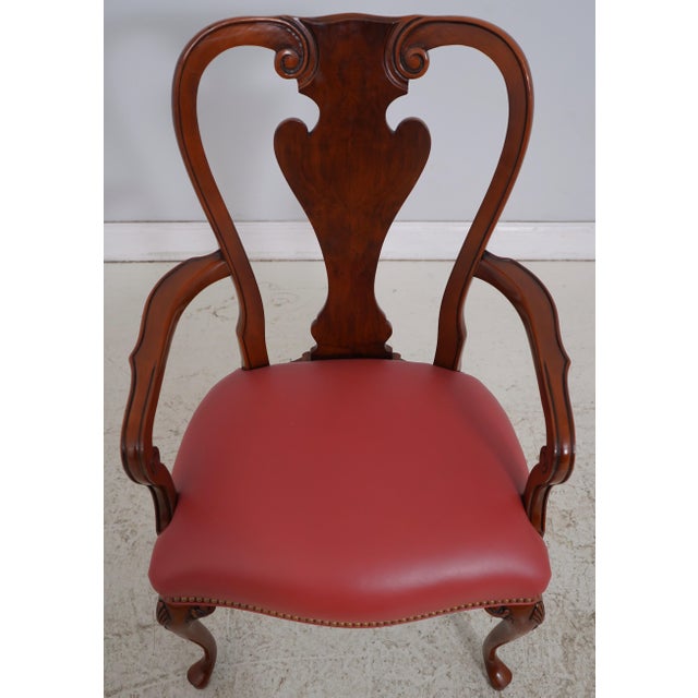 Age: Approx: 20 Years Old Details: Fiddle Back Splat Fine Carved Details High Quality Construction Queen Anne Legs & Pad...
