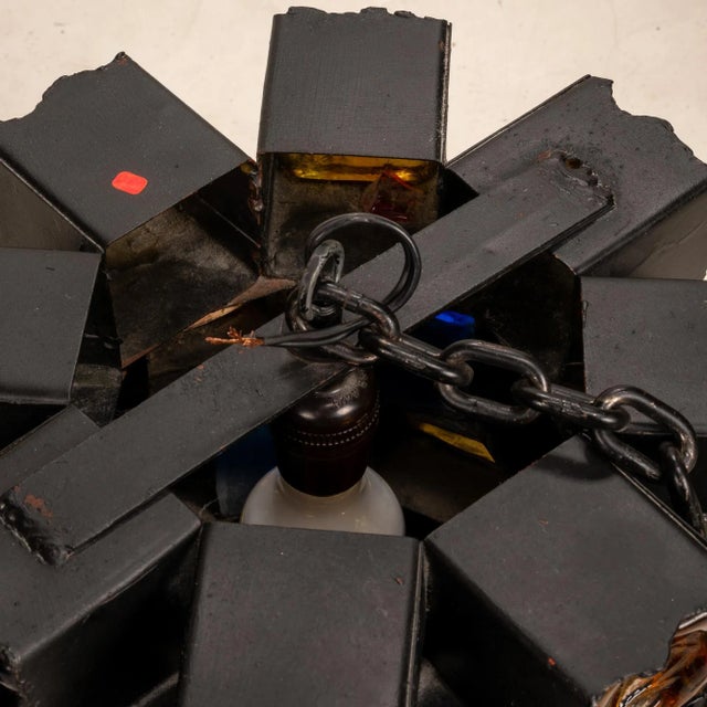 1970s Felipe Delfinger for Feders Modernist Brutalist Hanging Large Pendant Light Lamp - a Pair For Sale - Image 12 of 12