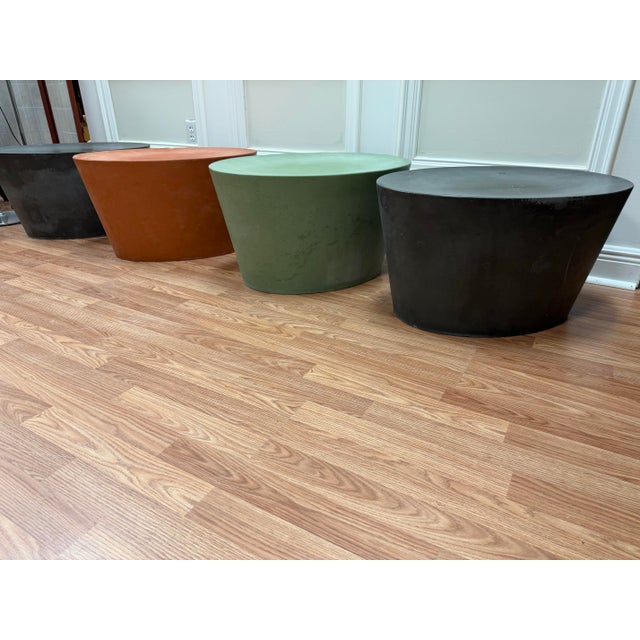 Sculpture Materials Late 20th Century Authentic Maya Lin for Knoll Studio Concrete "Stone" Stool / Side Table For Sale - Image 7 of 10