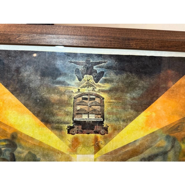 Salvador Dalí Vintage Salvador Dali the Railway Station at Perpignan Lmt. Ed. Surrealism Print For Sale - Image 4 of 12