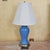 Vintage Blue Porcelain Urn Lamp With Brass Base - Hollywood Regency For Sale - Image 4 of 18