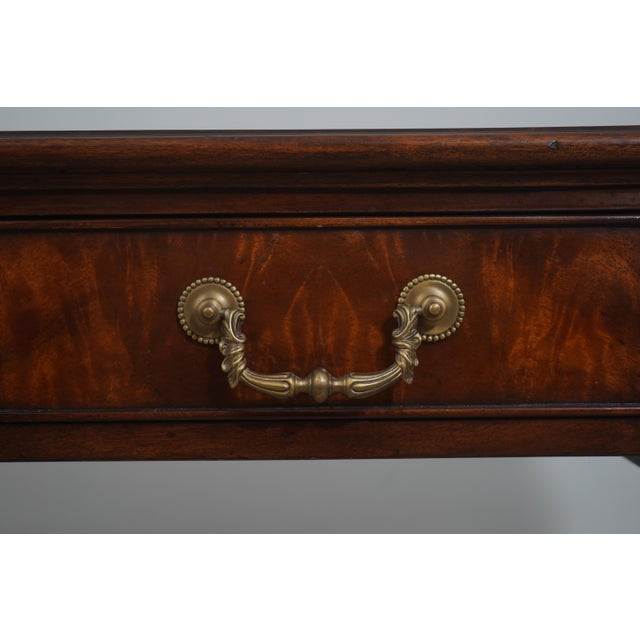 Theodore Alexander Althorp Collection Leather Top Partners Desk For Sale - Image 9 of 17