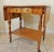 Mid-Century Modern Vintage Midcentury Solid Oak Wood Drop Leaf Rolling Table Server Cart W/ Drawer For Sale - Image 3 of 13