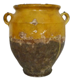 Antique Glazed Yellow Preserve Jar, 1800s