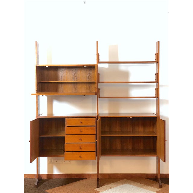 Vintage Double-Sided Bookcase, 1960s For Sale - Image 10 of 16