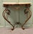 Rustic French Wrought Iron Marble Console Table For Sale - Image 4 of 7