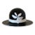Stylish Black and White Murano Art Glass Hat For Sale