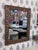 Art Deco Vintage Marquetry Wood Inlay Mirror With Mother-of-Pearl Accents For Sale - Image 3 of 6