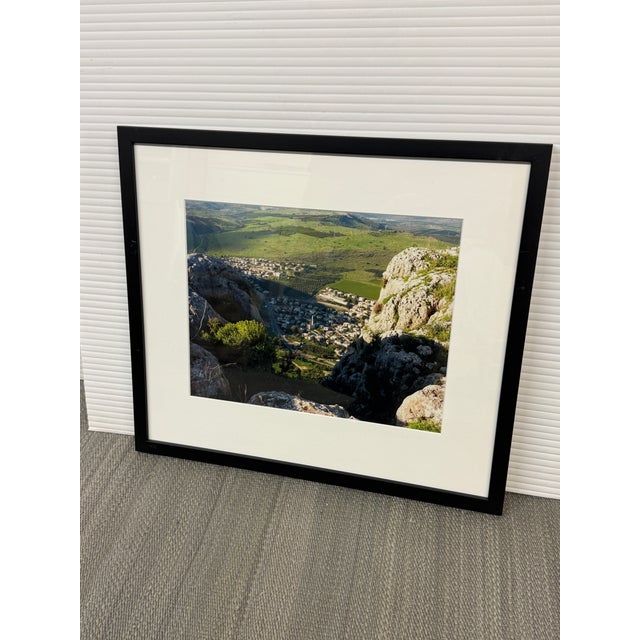 Design Plus Gallery presents a Framed Photograph of Mount Arbel in the Lower Galilee region of Israel. Captured from an...