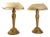 French Art Deco Frosted Glass and Brass Table Lamps, 1970s, Set of 2 For Sale - Image 3 of 14