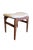 Wood Vintage Stool in Linen-Colored Leather, 1960s For Sale - Image 7 of 8