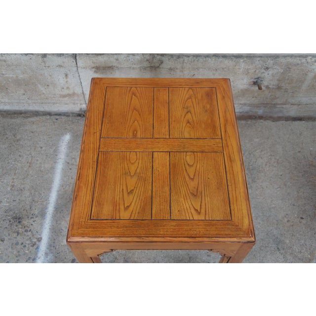 1970s Henredon Four Centuries French Country Rectangular Oak End Table For Sale - Image 4 of 12