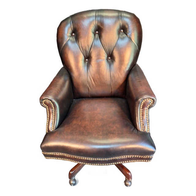 Seven Seas Leather Executive Chair For Sale