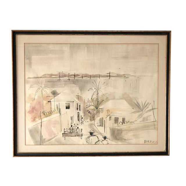 Alfred Birdsey was a renowned English born Bermudian painter. Here are a pair of watercolors representative of his...