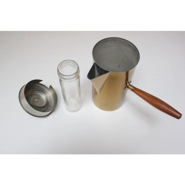 Vintage Georges Briard "El Dorado" Enamel and Brass Tea/Coffee Service For Sale - Image 11 of 12