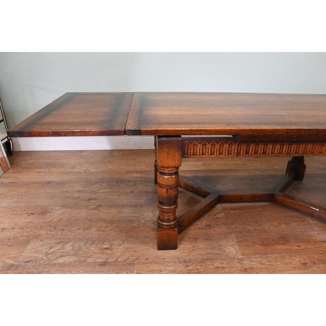 Oak Refectory Table and Windsor Dining Chairs, Set of 9 For Sale - Image 9 of 15